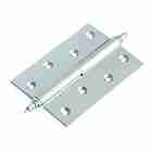 Петля дверная латунная с короной толщ 3 мм. правая Morelli MB 100X70X3 SN R C никель