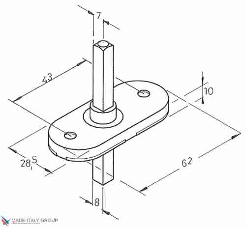 Ручка оконная Venezia "CALLISTO" FW натуральное серебро