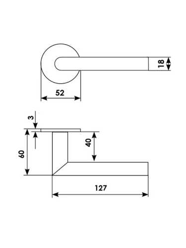 Ручка дверная Morelli Luxury VOSTOK1 R1 SSS на круглой розетке, цвет - матовая нержавеющая сталь