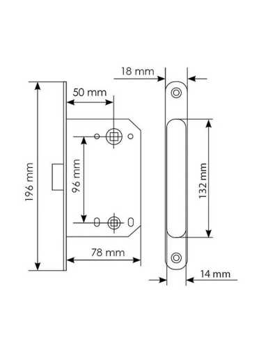Защелка межкомнатная Morelli Luxury IM WC W магнитная, сантехническая с ответной планкой, цвет белый