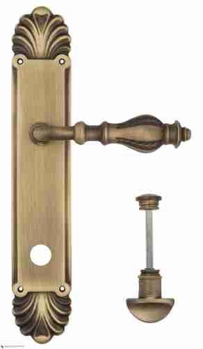 Дверная ручка Venezia "GIFESTION" WC-2 на планке PL87 матовая бронза