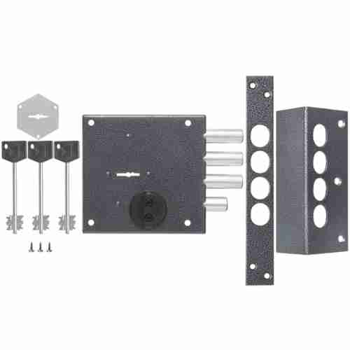 Замок накладной сувальдный с задвижкой 111.11.043, 5 кл.