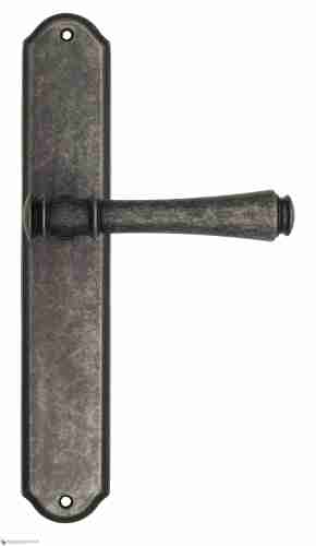 Дверная ручка Venezia "CALLISTO" на планке PL02 античное серебро