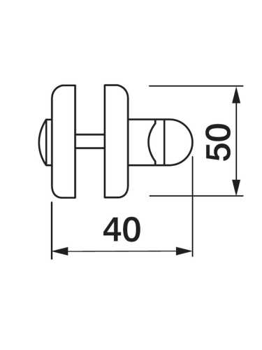 Завертка сантехническая Morelli Luxury LUX-WC-R4 NIN на круглой розетке цвет черный никель