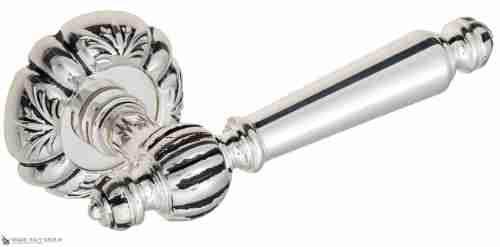 Дверная ручка Venezia "PELLESTRINA" D5 натуральное серебро + черный