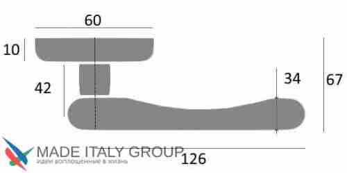 Дверная ручка Venezia "OPERA" D4 французское золото + коричневый
