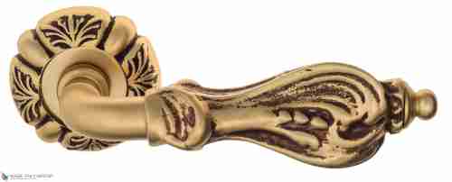 Дверная ручка Venezia "FLORENCE" D5 французcкое золото + коричневый