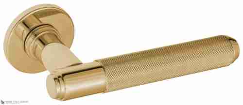 Дверная ручка Venezia "EXA ZIG" FSR полированная латунь