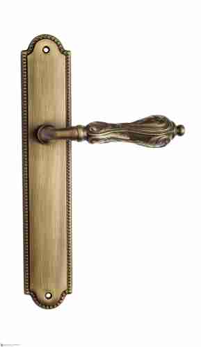Дверная ручка Venezia "MONTE CRISTO" на планке PL98 матовая бронза