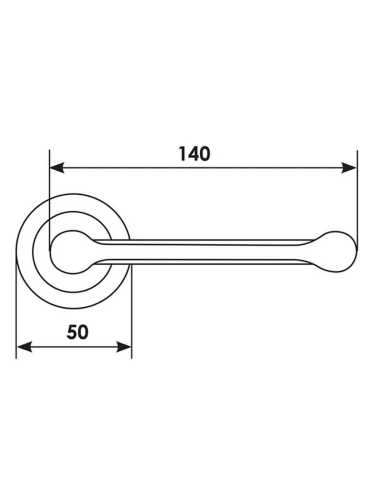 Ручка дверная Morelli Luxury RAIN R1 CRO на круглой розетке, цвет - хром
