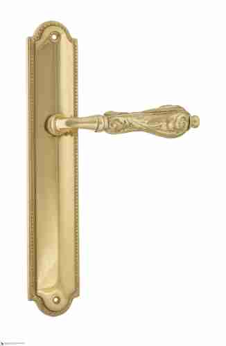 Дверная ручка Venezia "MONTE CRISTO" на планке PL98 полированная латунь
