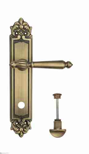 Дверная ручка Venezia "PELLESTRINA" WC-2 на планке PL96 матовая бронза