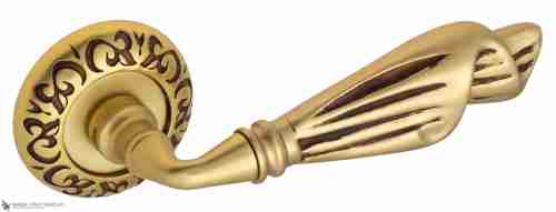 Дверная ручка Venezia "OPERA" D4 французское золото + коричневый