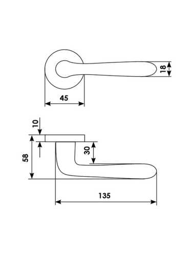 Ручка дверная Morelli Luxury RUBINO R3-E OSA на круглой розетке, цвет матовое золото, латунь