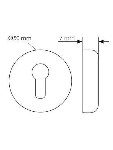 Накладка на замок Morelli Luxury LUX-KH-R ANT круглая под евроцилиндр, цвет антрацит