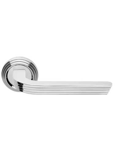 Ручка дверная Morelli Luxury ALLURE WD CRO раздельная на круглом основании, цвет хром, латунь