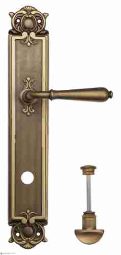 Дверная ручка Venezia "CLASSIC" WC-2 на планке PL97 матовая бронза