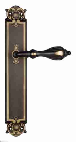 Дверная ручка Venezia "ANAFESTO" на планке PL97 темная бронза