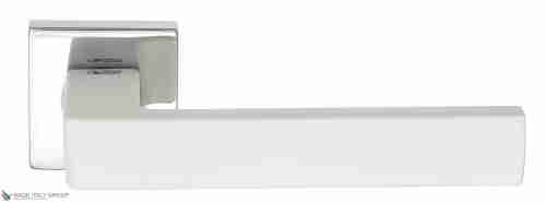 Дверная ручка Venezia Unique "BIBLO" полированный хром / белый