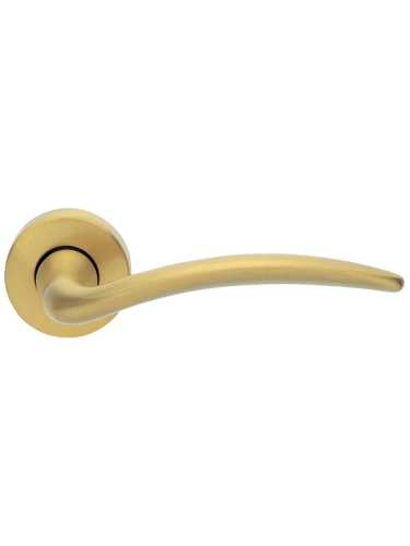Ручка дверная Morelli Luxury MOGADOR R3-E OSA на круглой розетке, цвет - матовое золото
