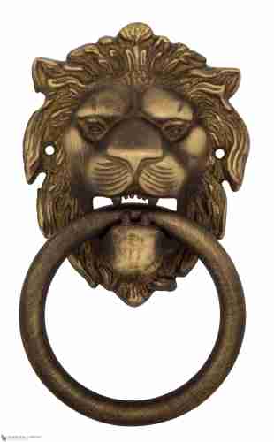 Дверная стучалка Venezia "LEONE" 190x110 матовая бронза