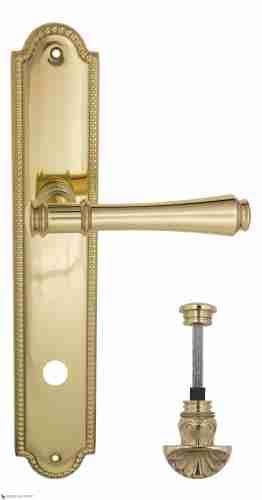 Дверная ручка Venezia "CALLISTO" WC-4 на планке PL98 полированная латунь