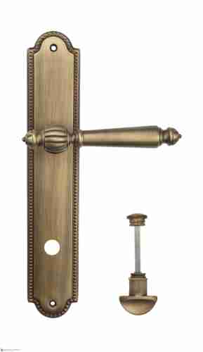 Дверная ручка Venezia "PELLESTRINA" WC-2 на планке PL98 матовая бронза