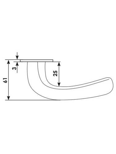 Ручка дверная Morelli Luxury SAND R2 OBR раздельная на круглой розетке, цвет кофе, латунь