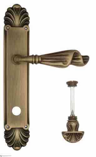 Дверная ручка Venezia "OPERA" WC-4 на планке PL87 матовая бронза