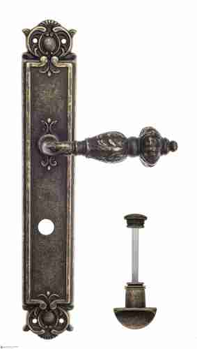 Дверная ручка Venezia "LUCRECIA" WC-2 на планке PL97 античная бронза