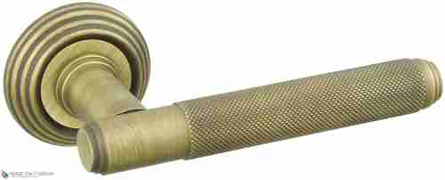 Дверная ручка Venezia "EXA ZIG" D8 матовая бронза