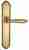 Дверная ручка Venezia "CASTELLO" на планке PL98 французское золото + коричневый