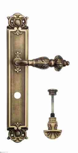 Дверная ручка Venezia "LUCRECIA" WC-4 на планке PL97 матовая бронза