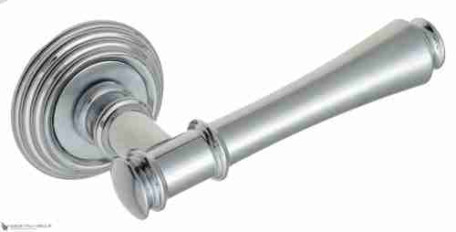 Дверная ручка Venezia "CALLISTO" D8 матовый хром / полированный хром