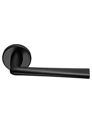 Ручка дверная Morelli Luxury THE FORCE R5 NERO раздельная на круглой розетке 7 мм, цвет черный, ЦАМ