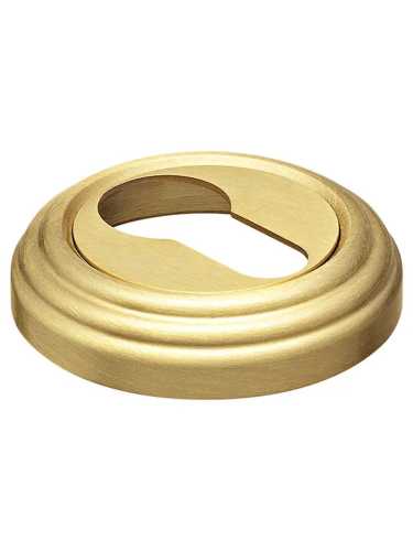 Накладка на замок Morelli Luxury LUX-KH-WD OSA круглая под евроцилиндр , цвет матовое золото