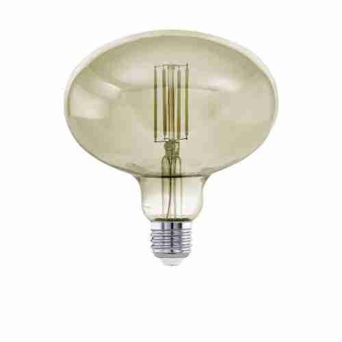 Лампа светодиодная диммируемая филаментная Eglo E27 4W 3000K дымчатая 12599