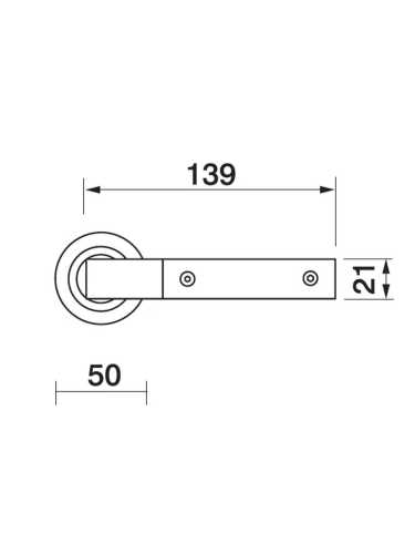 Ручка дверная Morelli Luxury TREE R2 CRO/PERO раздельная на круглой розетке, цвет хром/груша, латунь