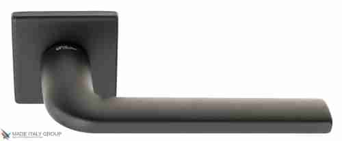 Дверная ручка на квадратном основании Fratelli Cattini "LINEA" 8FS-NM матовый черный