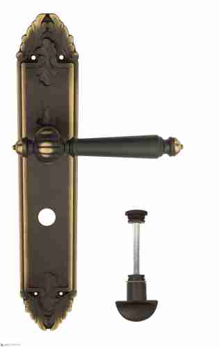 Дверная ручка Venezia "PELLESTRINA" WC-2 на планке PL90 темная бронза