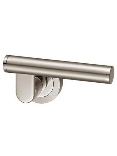 Ручка дверная Morelli Luxury TELESCOPE R2 NIS/NIK раздельная на круглой розетке, цвет - матовый никель/никель