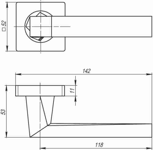 Комплект на 3 двери - Ручка дверная межкомнатная Armadillo CORSICA SQ003-21 MWSC-33 Итальянский тисненый