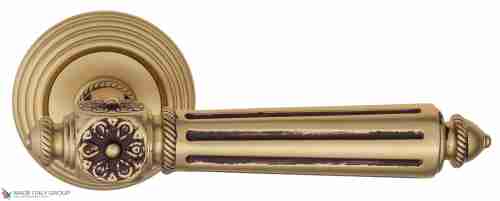 Дверная ручка Venezia "CASTELLO" D8 французское золото + коричневый