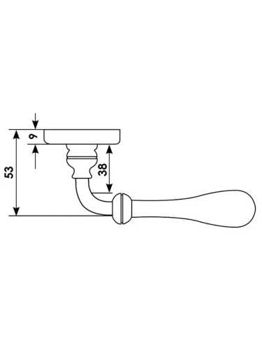 Ручка дверная Morelli Luxury MARY R4 BGO раздельная на круглой розетке, цвет матовая бронза, латунь