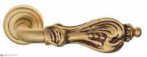 Дверная ручка Venezia "FLORENCE" D1 французcкое золото + коричневый