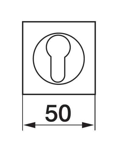 Накладка на евроцилиндр Morelli Luxury LUX-KH-S2 OTL квадратная, цвет золото