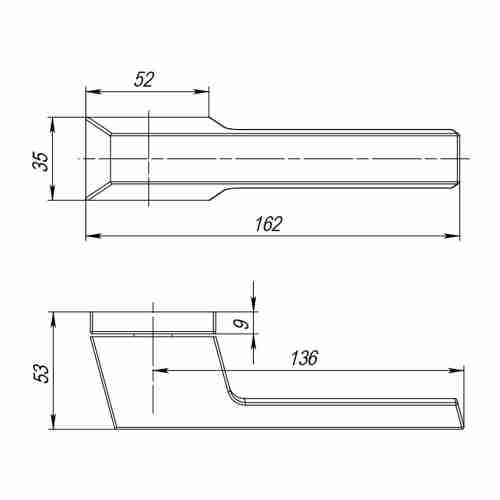 Ручка раздельная K.QSL52.TITAN SN/BL-3 мат.никель/черный