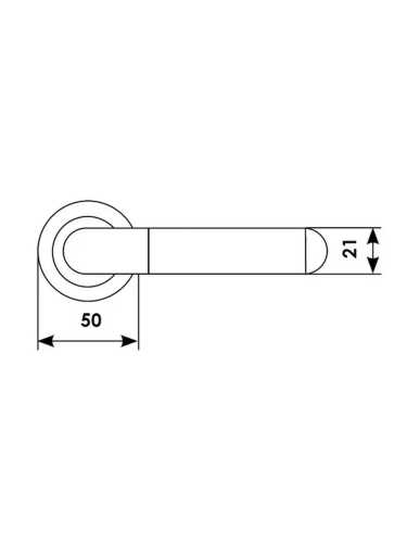 Ручка дверная Morelli Luxury GAVANA R2 OSA раздельная на круглой розетке, цвет матовое золото, латунь