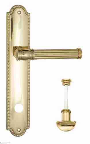 Дверная ручка Venezia "IMPERO" WC-2 на планке PL98 полированная латунь