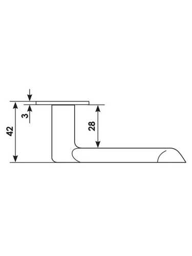 Ручка дверная Morelli Luxury RAIN R1 NIS раздельная на круглой розетке, цвет матовый никель, латунь